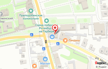 Продуктовый магазин Молодежный на улице Ленина на карте