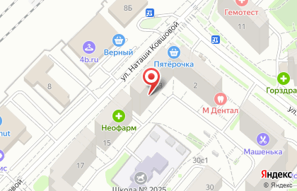 Магазин ивановского текстиля на улице Наташи Ковшовой на карте