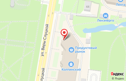Магазин-киоск полуфабрикатов Элика на улице Веры Слуцкой на карте
