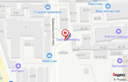 Автомойка Газпромнефть на метро Щёлковская на карте