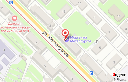 Магазин бытовой химии на ул. Металлургов, 6 на карте