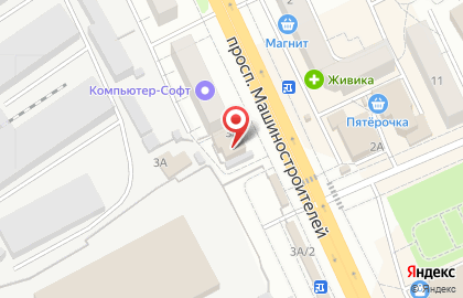 Магазин овощей и фруктов на проспекте Машиностроителей на карте