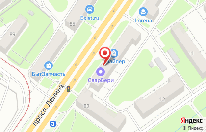 Почтовое отделение №64 на проспекте Ленина на карте