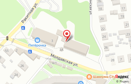 Магазин табачных изделий Табакерка на Молдавской улице на карте