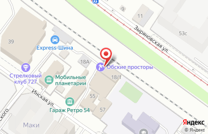 База отдыха Обские просторы на Зыряновской улице на карте