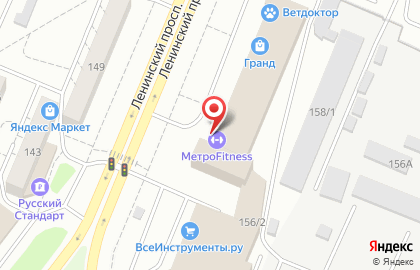 Спорт-клуб МетроFitness на Ленинском проспекте на карте