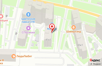 Супермаркет Магнит в Адмиралтейском районе на карте