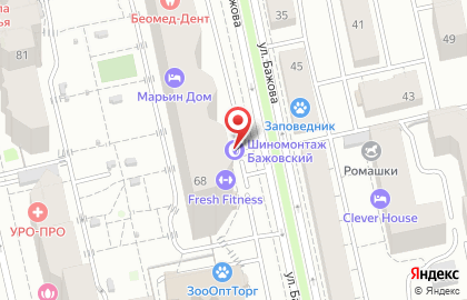Шиномонтажная мастерская Бажовский на карте