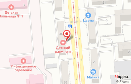 Детский травмпункт, Кировский и Ленинский районы на карте