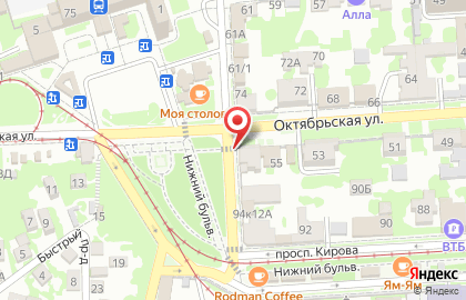 Стоматология Эстетика на Октябрьской улице на карте