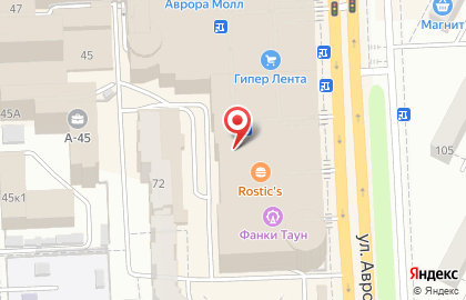 Кафе быстрого питания Subway на Аэродромной улице на карте