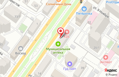 Аптека Муниципальная Новосибирская аптечная сеть на улице Восход на карте
