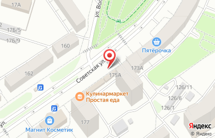 Сеть салонов цветов Семицветик на Советской улице на карте