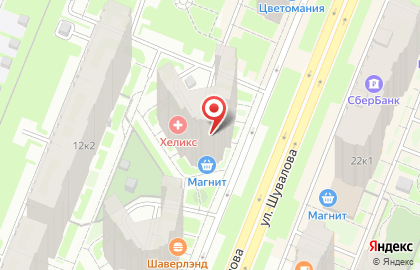 Супермаркет Магнит в Санкт-Петербурге на карте