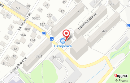 Супермаркет Пятёрочка на улице Димитрова на карте