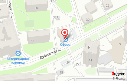 Супермаркет Сфера на Дубковском шоссе на карте
