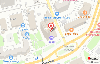 Гостиница Заря во Владимире на карте