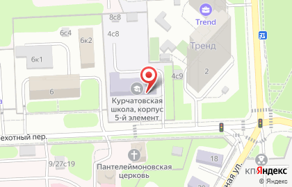 Курчатовская школа в Москве на карте