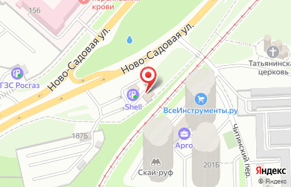 Автомойка Авто-Баня на Ново-Садовой улице на карте
