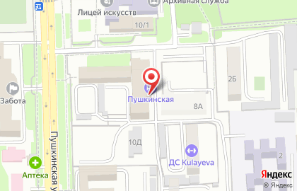Гостиница Пушкинская на Пушкинской улице на карте