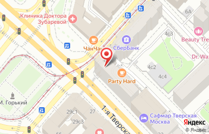 Продуктовый мини-маркет на 1-й Тверской-Ямской улице на карте