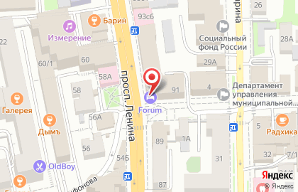 Гостиница Сибирь в Томске на карте