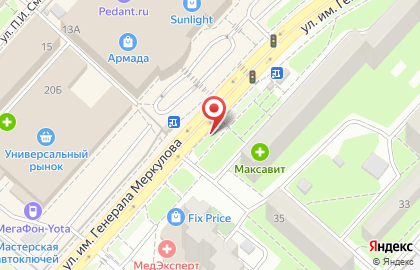Киоск по продаже мороженого в Октябрьском округе на карте