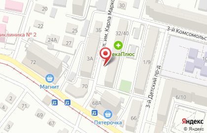 Точка суши на улице Клочкова на карте