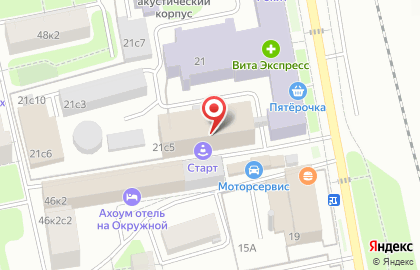 СТАРТ в Локомотивном проезде на карте