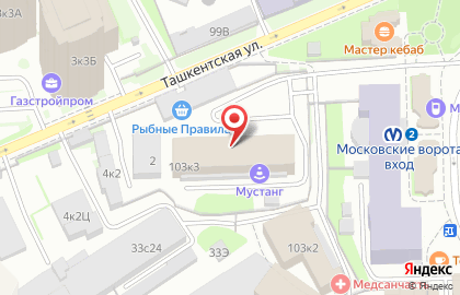 Автошкола Мустанг на Московском проспекте на карте