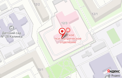 Больница Сургутская клиническая психоневрологическая больница на улице Профсоюзов на карте
