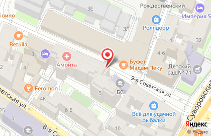 Супермаркет Дикси на 9-ой Советской улице на карте
