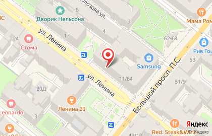 Кафе-кондитерская Север-Метрополь на улице Ленина на карте