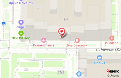 Магазин цветов Цветовик на улице Адмирала Коновалова на карте
