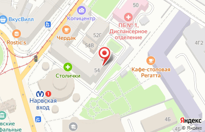 Спортивный клуб Корона на Старо-Петергофском проспекте на карте