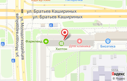 УралХолод на улице Братьев Кашириных на карте