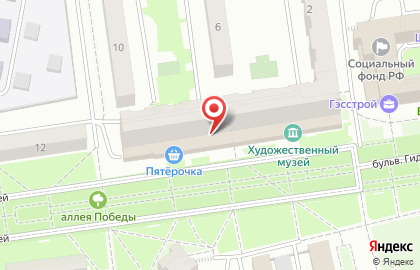 Супермаркет Смак на улице Гидростроителей в Новочебоксарске на карте