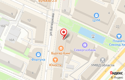 Банкомат Банк ВТБ 24 на улице Батюшкова на карте