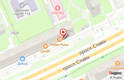 Ресторан Mama Roma в Фрунзенском районе на карте