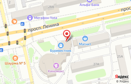 Учебно-аналитический центр Паритет на проспекте Ленина на карте