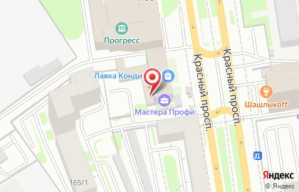 Склад-магазин АБК в Заельцовском районе на карте