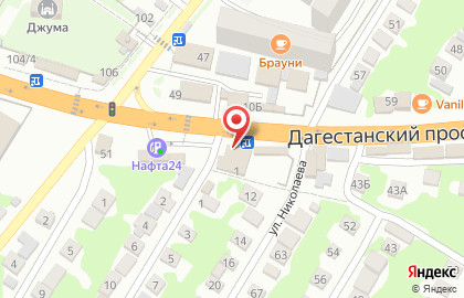 Супермаркет Магнит+ в Махачкале на карте