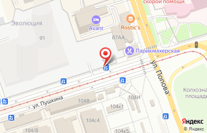 Эфес на улице Пушкина на карте