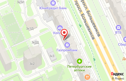 Центр скупки на проспекте Большевиков на карте