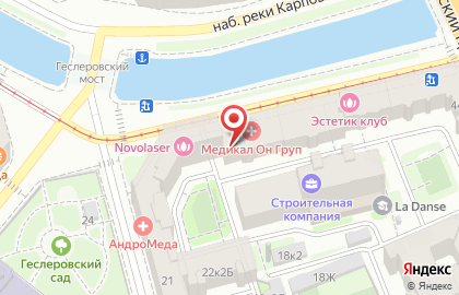 Медицинский центр Medical On Group на Петроградской на карте