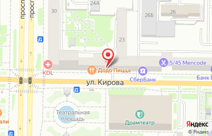 Кафе GinZZa в Центральном районе на карте