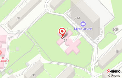 Городская клиническая поликлиника №5 на Муромской улице на карте