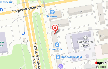 Продовольственный магазин в Белгороде на карте