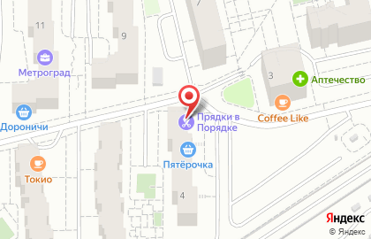 Федеральная сеть парикмахерских Прядки в порядке на Краснополянской улице на карте