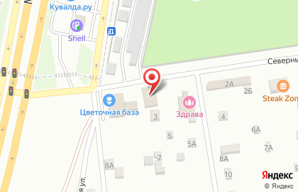 Продовольственный магазин в Красноглинском районе на карте